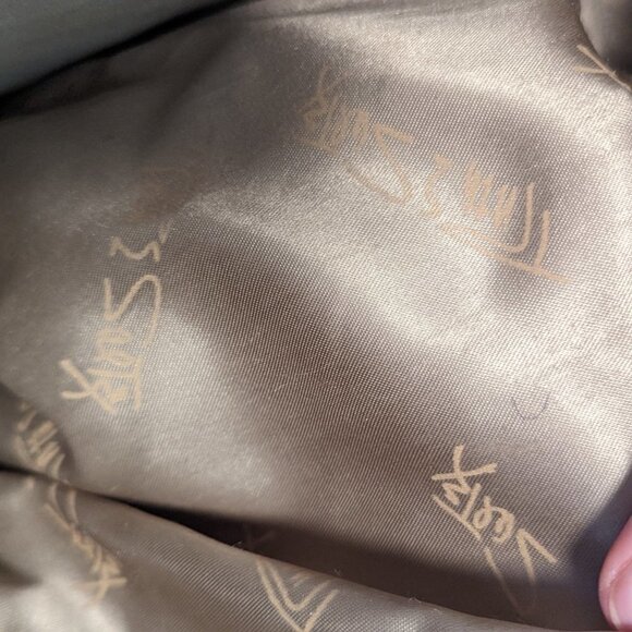 Vintage Lion Head Leather Ruth Saltz Shoulder Tote Bag Gold Tone Hardware - Picture 10 of 15